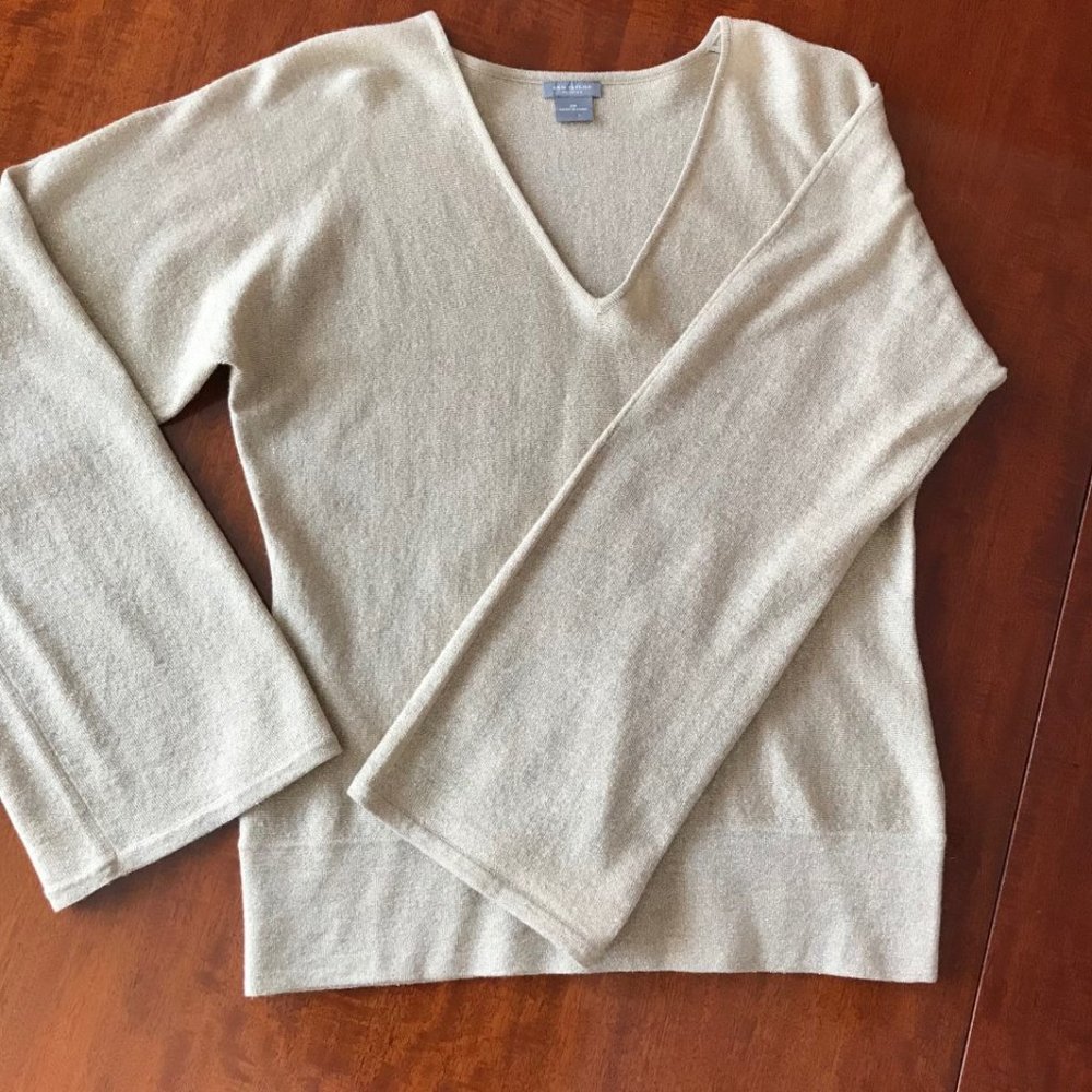 Ann Taylor Gold Bell Sleeve Sweater size SP